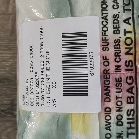 NEW!  UO Urban Outfitters Head in the Cloud Tie Dye Dress Pink Mint Yellow - Picture 14 of 14